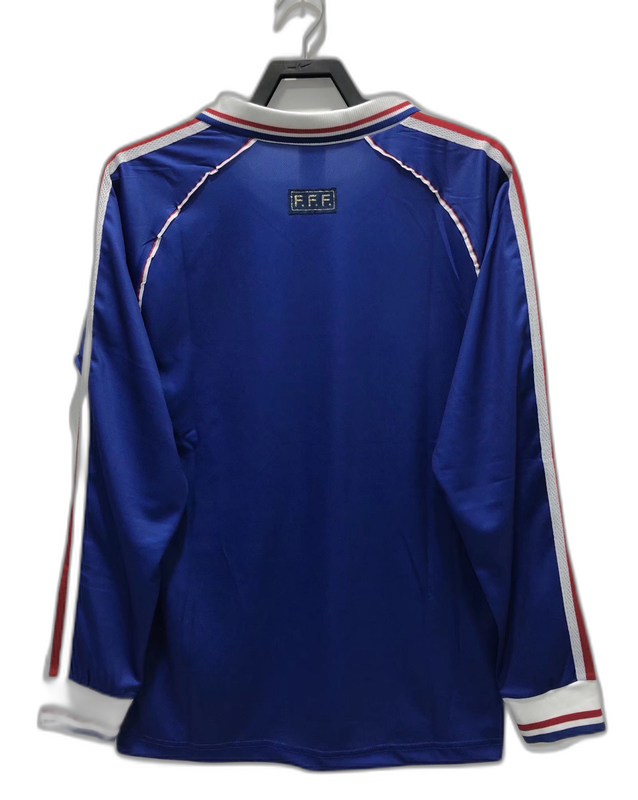 France 1998 I Home Jersey - Long Sleeve Retro Version